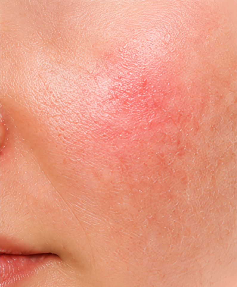 Visible redness + everyday stress